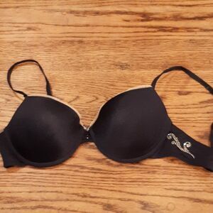 Vassarette 38C Black Padded Push Up Bra